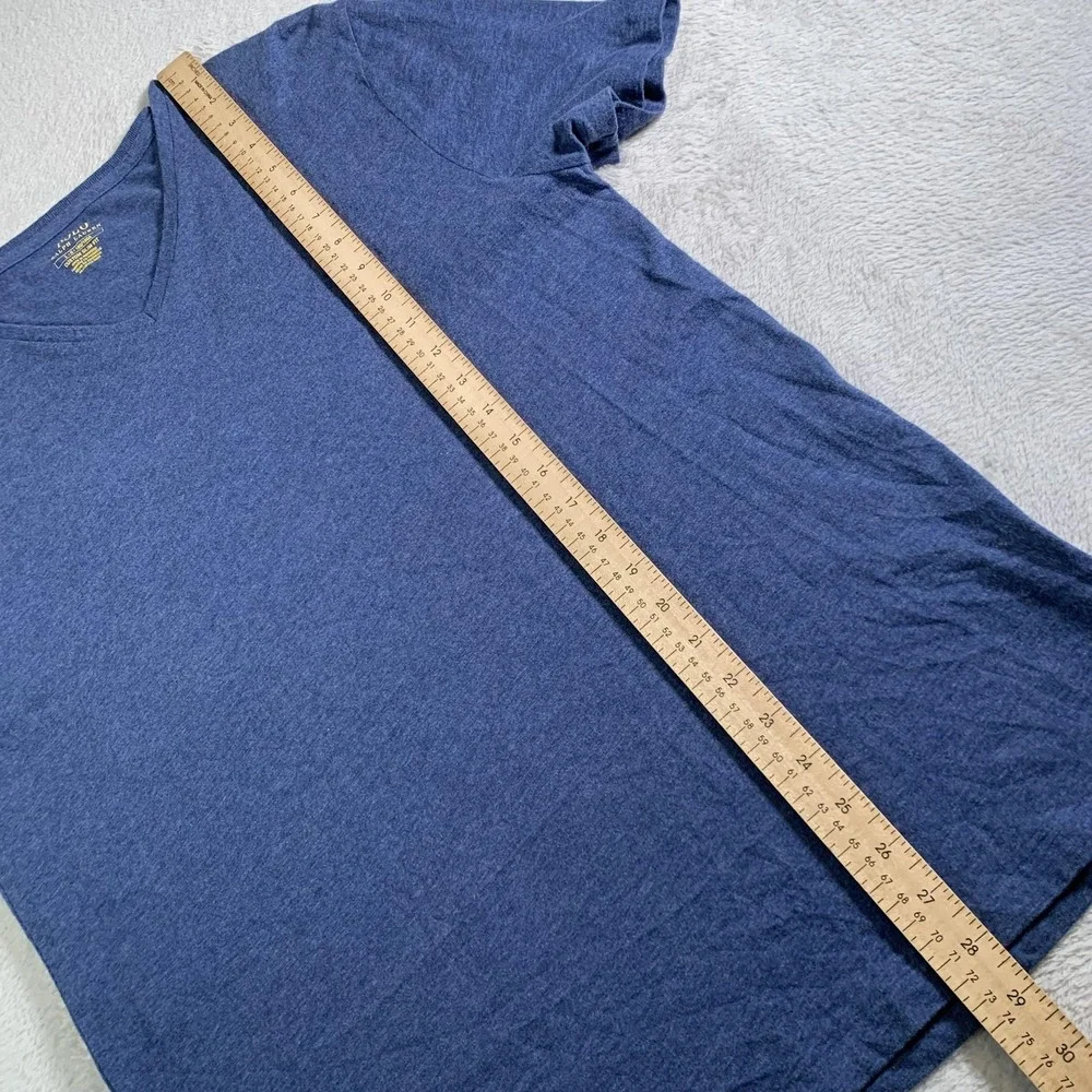 Polo Ralph Lauren Shirt Mens Large Blue V Neck Custom Slim Fit Pony Logo‎ Tee